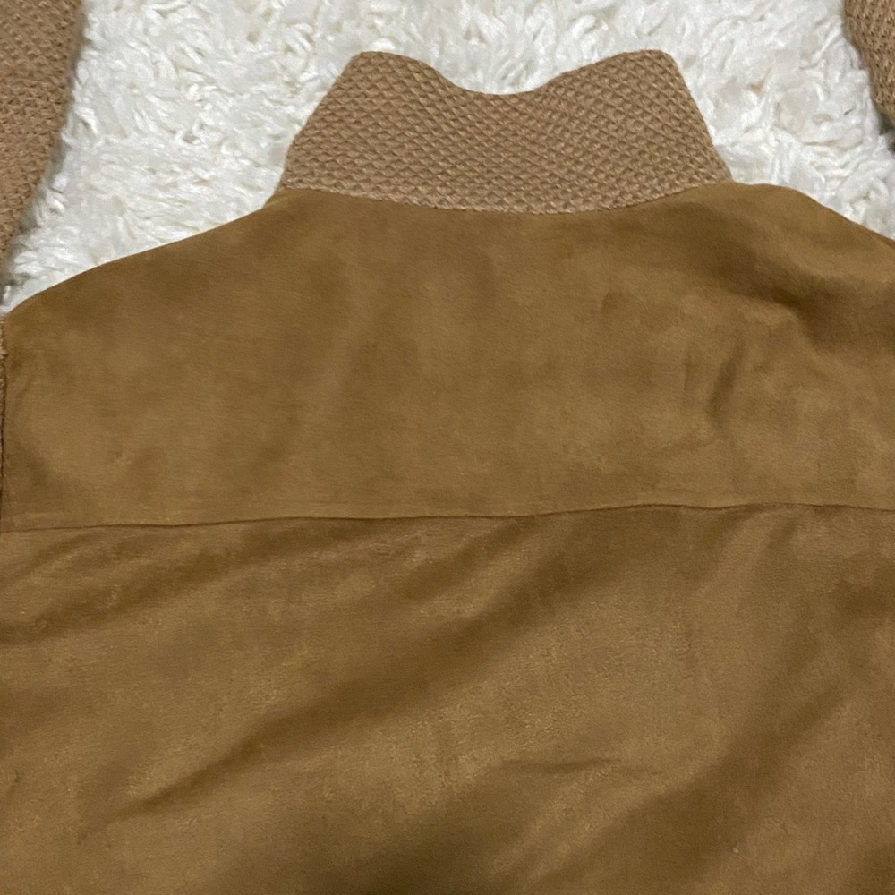 209 wst Brown Women's  zipper and button up bomber jacket VGUC business casual - Picture 10 of 16